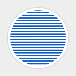 Blue and white stripes, classic pattern Magnet